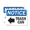 Signmission Trash Can (Left Arrow) Sign With Symbol, 5 in W x Rectangle, Vinyl Decal OS-2PACK-NS-D-35-L-18723 - alternate 1